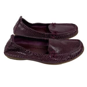 Hush Puppies Women's Casual Slip On Ballet Flat Purple Plum Size 8.5